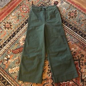 Madewell high waisted wide legged cropped pants